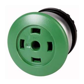 bouton-poussoir « coup de poing », à accrochage, lumineuxVert, sans étiquette|Eaton industries-EONM22-DRP-G-X-GVP