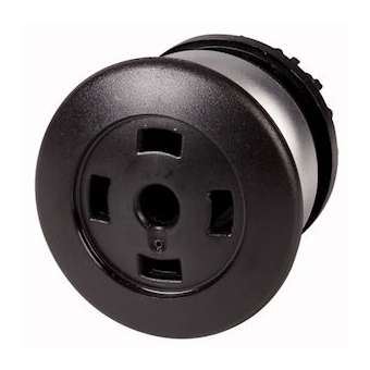 bouton-poussoir « coup de poing », à rappel, noirs, sans étiquette|Eaton industries-EONM22-DP-S-X-GVP