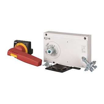 Poignée rotative à commande rompue sur porte rouge-jaune 60mm axe max., taille 4|Eaton industries-EONNZM4-XTVDVR-60-NA