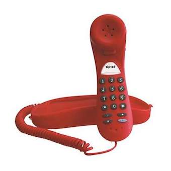 Téléphone analogique mural rouge|Tiptel-TIPTIPTEL114ROUGE