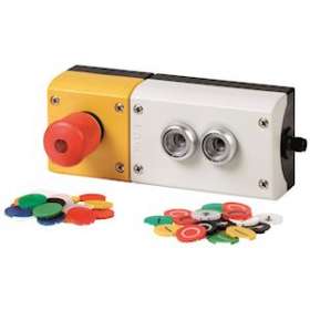 Appareil complet, sous coffret, ARRET, marche, voyant, arrêt d'urgence, ASI|Eaton industries-EONM22-I1-2-M1-ASI