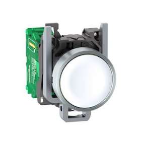 Harmony émetteur sans pile & sans fil - tête métal - D22 mm - capsule blanche|Schneider Electric-SCHZB4RTA1