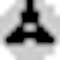Verrine pour boutons-poussoirs, plate blanche, symbole desserrage