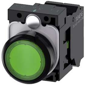BOUTON-POUSSOIR LUMINEUX, VERT|Siemens Industries et Infrastructures-SIE3SU1102-0AB40-3BA0