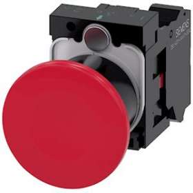 BOUTON-POUS. CP. DE POING, 40MM, ROUGE|Siemens Industries et Infrastructures-SIE3SU1100-1BA20-3CA0