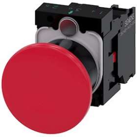 BOUTON-POUS. CP. DE POING, 40MM, ROUGE|Siemens Industries et Infrastructures-SIE3SU1100-1BA20-1CA0