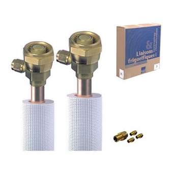 Liaison tiree au vide tous fluides pe blanc 1/4-3/8 2m avec 4 rac pa|Eid-EI202PS1438