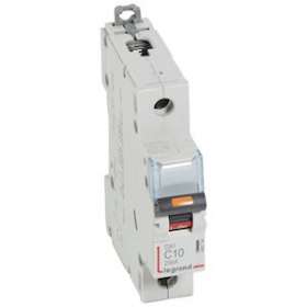 Disjoncteur DX³ 25kA arrivée haute/départ bas vis 1P 10A -courbe C - 1 mod|Legrand-LEG409754
