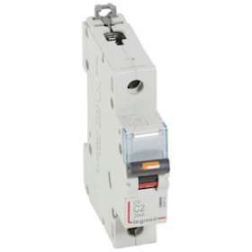 Disjoncteur DX³ 25kA arrivée haute/départ bas vis 1P 2A -courbe C - 1 mod|Legrand-LEG409752
