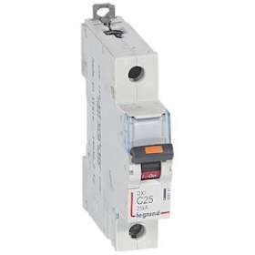 Disjoncteur DX³ 25kA arrivée haute/départ bas vis 1P 25A -courbe C - 1 mod|Legrand-LEG409757