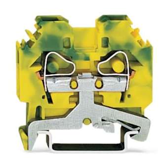 Borne de protection 2C / 6 mm² / Vert-Jaune / CLML|Wago contact-WAG282-107