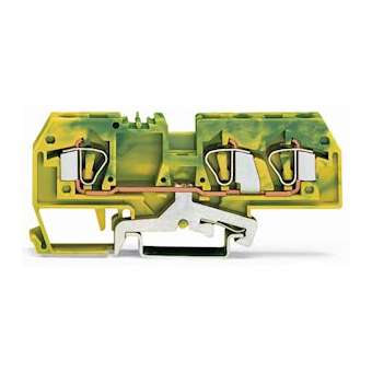 Borne de protection 3C / 6 mm² / CFMC / Vert-Jaune|Wago contact-WAG282-687