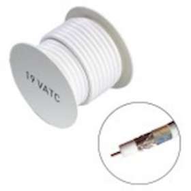 Bobine de câble TV/SAT - 75 Ohms - diamètre 6.8 mm - 19 VATC - blanc - 300m|Erard-EAD4606