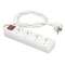 Bloc multiprises - 3 prises x (2 P+T) - 3x1mm² - 16A + interrupteur - blanc - 1m