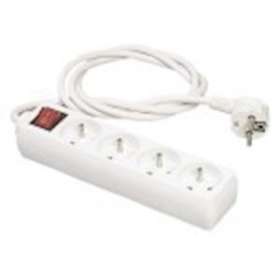 Bloc multiprises - 4 prises x (2 P+T) - 3x1mm² - 16A + interrupteur - blanc - 1m|Erard-EAD8305
