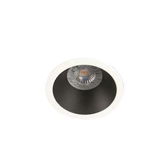 Spot DECO+ GU10 rond fixe, blanc mat/noir mat IP20|Europole-POL28001