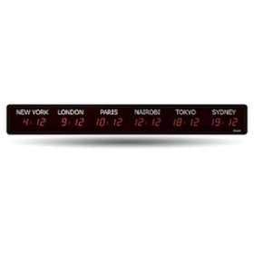 StyleII 6 villes 5H IND 240V rouge|Bodet Time & Sport-BDT947111W6