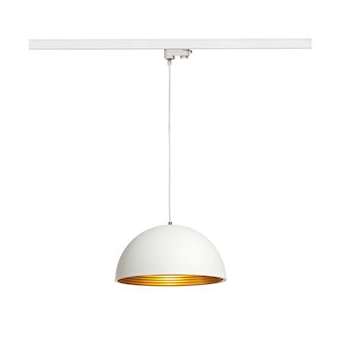 FORCHINI M 40 TRACK, 40cm, rond, blanc/or, E27, adapt. 3 all. inclus|SLV-DC5153131