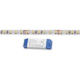 FLEXO-Ruban n/protg. IP20 24V 9,2W/m 120LED/m 3000K 650 lm/m, lg 2,5m,alim.incl.|Aric-ARI55244