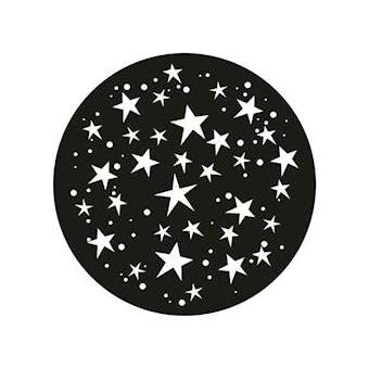 GOBO - motif etoiles - Ø25mm 1 couleur - blanc|Festilight-FEHGOBO-ETOILE-1C-25
