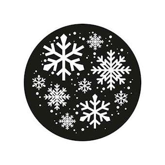 GOBO - motif flocons - Ø25mm - 1 couleur - blanc|Festilight-FEHGOBO-FLOCON-1C-25