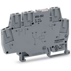 Borne avec relais miniature 1 RT, 24 Vdc|Wago contact-WAG859-304