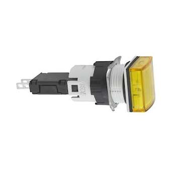 Harmony XB6 - voyant carré - D16mm - IP65 - DEL intégrée - 24V - cosses - jaune|Schneider Electric-SCHXB6CV5BB