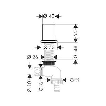 Robinet d'arrêt pour machine à laver bronze poli|Hansgrohe-HA310823130