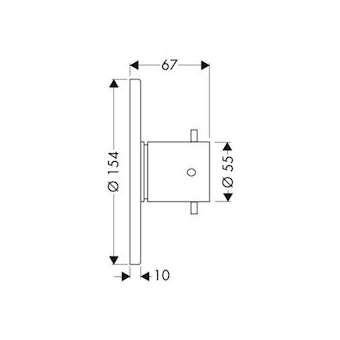 Set de finition pour inverseur Trio/Quattro bronze poli|Hansgrohe-HA310930130
