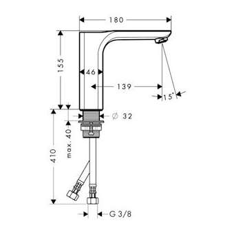 Mitigeur lavabo 130 sans tirette ni vidage chromé poli|Hansgrohe-HA311021020