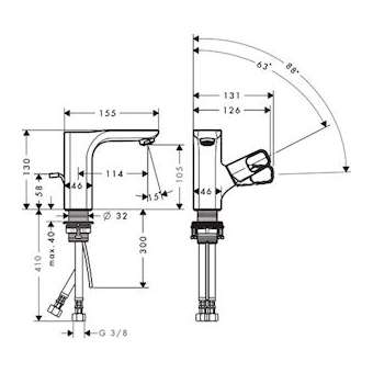 Mitigeur 110 lave-mains avec tirette et vidage chromé brossé|Hansgrohe-HA311025260