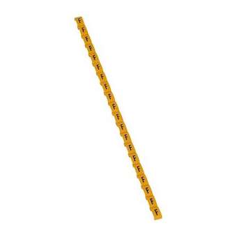 Repère Duplix lettre majuscule F noire sur fond jaune|Legrand-LEG038415