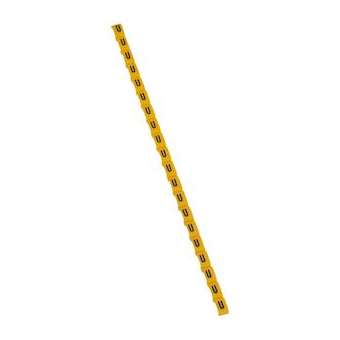 Repère Duplix lettre majuscule U noire sur fond jaune|Legrand-LEG038430