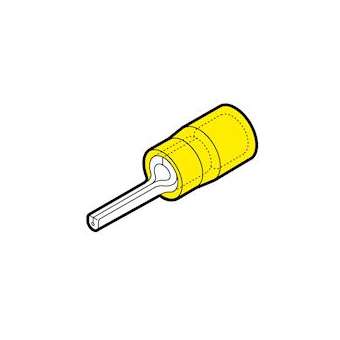 Cosse préisolée à embout rond jaune (4 à 6 mm²) - L 12 mm|Cembre-CMBGP-P12
