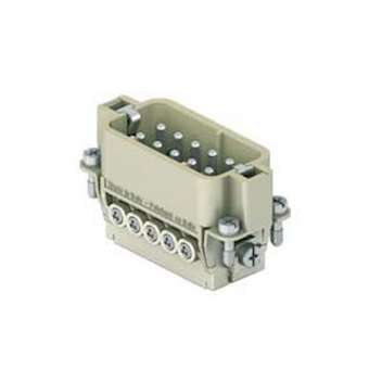 Insert mâle à visser 10P+T 16A 250V gabarit 49.16 (sans plaquette)|Ilme-IL1CDAM10X