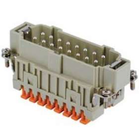 Insert mâle 16P+T 16A 500V gabarit 77.27 num de 17 à 32 - série Squich|Ilme-IL1CSHM16N