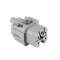 Insert femelle 4P+T 10A 250V à visser contacts dorés - gabarit 21.21|Ilme-IL1CKFD04