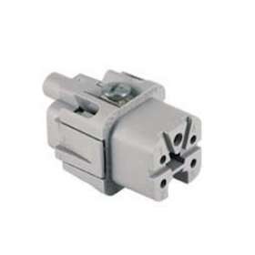 Insert femelle 4P+T 10A 250V à visser contacts dorés - gabarit 21.21|Ilme-IL1CKFD04