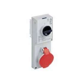 Prise ver 380V 16A 3P+T+n IP44 thermoplastique + sup. fus.|Ilme-IL1SQV1665