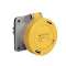 Socle droit 120v 16A 3P+T IP67