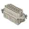 Insert mâle à sertir 32P+T 16A - 500V gabarit 77.27 - numéroté de 33 à 64
