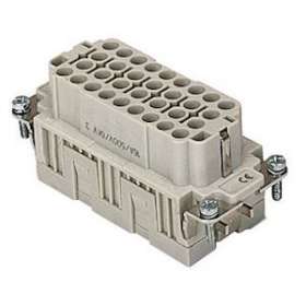 Insert femelle à sertir 32P+T 16A - 500V gabarit 77.27 numéroté de 33 à 64|Ilme-IL1CQEF32N