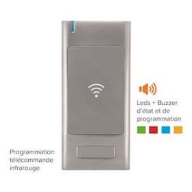 Lecteur RFID AS6 Métal IP64 13,56 MHz Mifare Cl 12/24V AC/DC 999u 2R S0 Elec. D.|-IZYAS620S0MS-EC