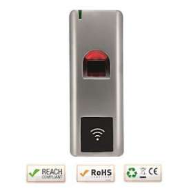 Lecteur bio / RFID ASF1 Métal IP66 125 KHz EM 12V DC 999U 1R C2 W26-44 bits|-IZYASF111C2EM