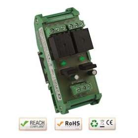 Relais rail DIN 12-30V AC/DC 2 relais / 2 LEDs Max. 250V AC / 10A - 30V DC / 10A|-IZYRMDX123002