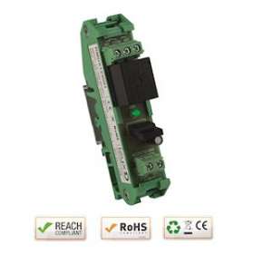 Relais rail DIN 12-30V AC/DC 1 relais / 1 LED Max. 250V AC / 10A - 30V DC / 10A|-IZYRMDX123001