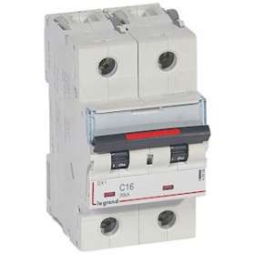 Disjoncteur DX³ 36kA arrivée haute/départ bas vis 2P 16A - courbe C - 3 mod|Legrand-LEG410008