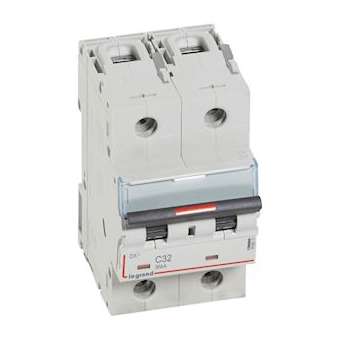Disjoncteur DX³ 36kA arrivée haute/départ bas vis 2P 32A - courbe C - 3 mod|Legrand-LEG410011