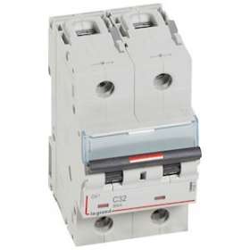 Disjoncteur DX³ 36kA arrivée haute/départ bas vis 2P 32A - courbe C - 3 mod|Legrand-LEG410011