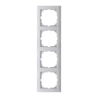 System M - M-pure cadre quadruple al uminium|Schneider Electric-SCHMTN4040-3660